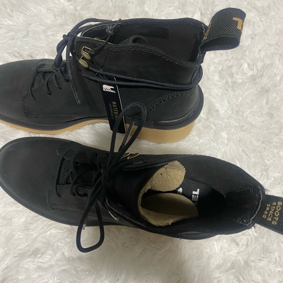 Sorel Women's Hi Line Heel Lace Boot Black Waterproof Size 8 NEW - Picture 4 of 11